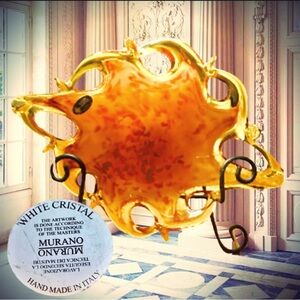 Murano White Crystal Hand Made In Italy